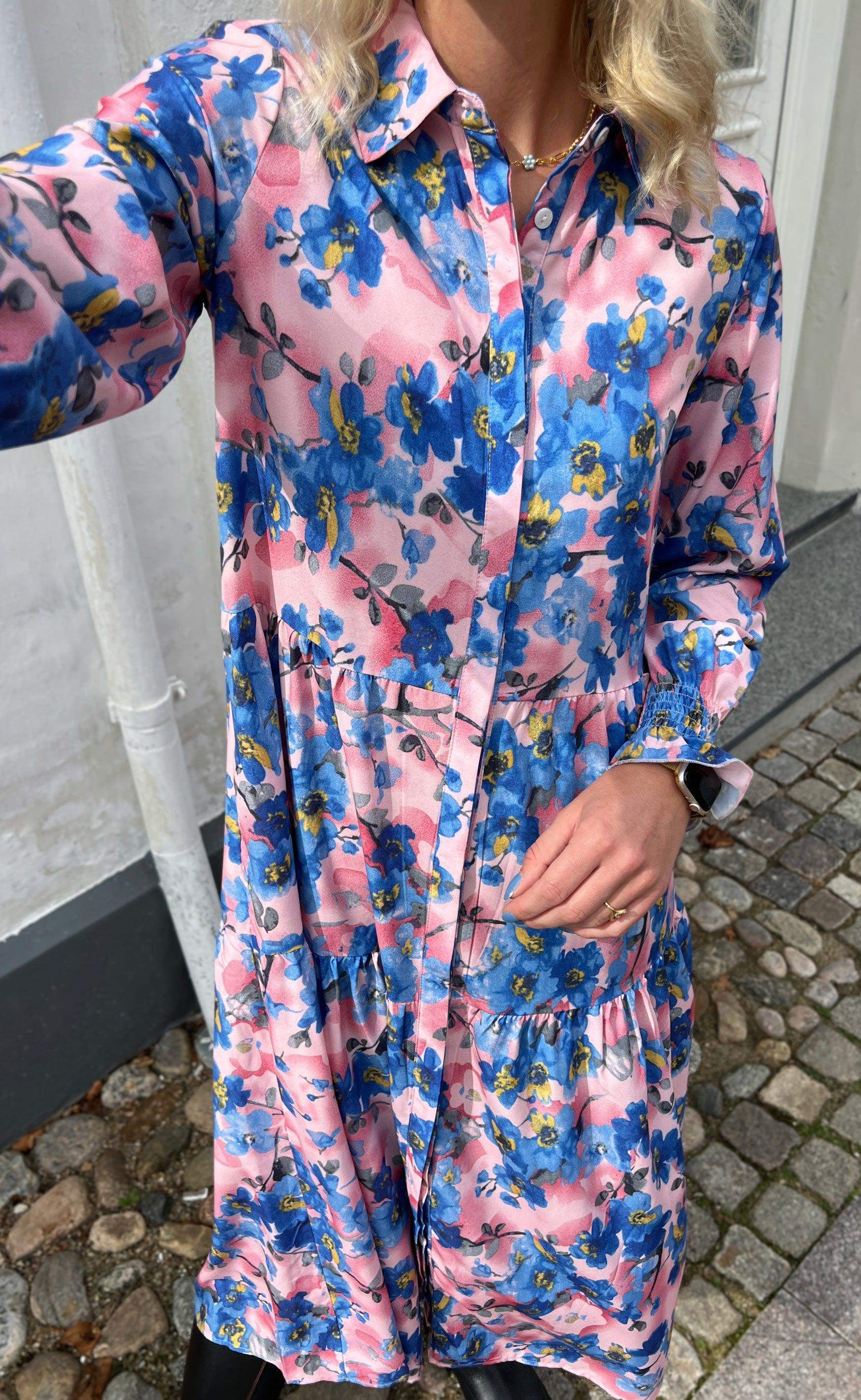 Say INA Copenhagen Kjole - Anna - Blue Flower