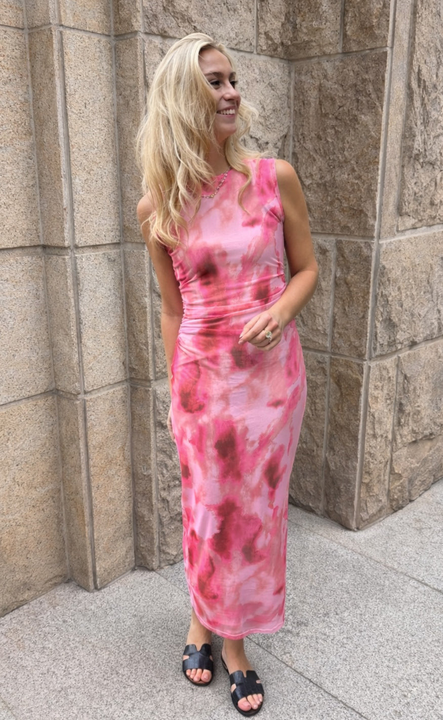 Say INA Copenhagen Kjole - Anna Mesh - Blurred Pink