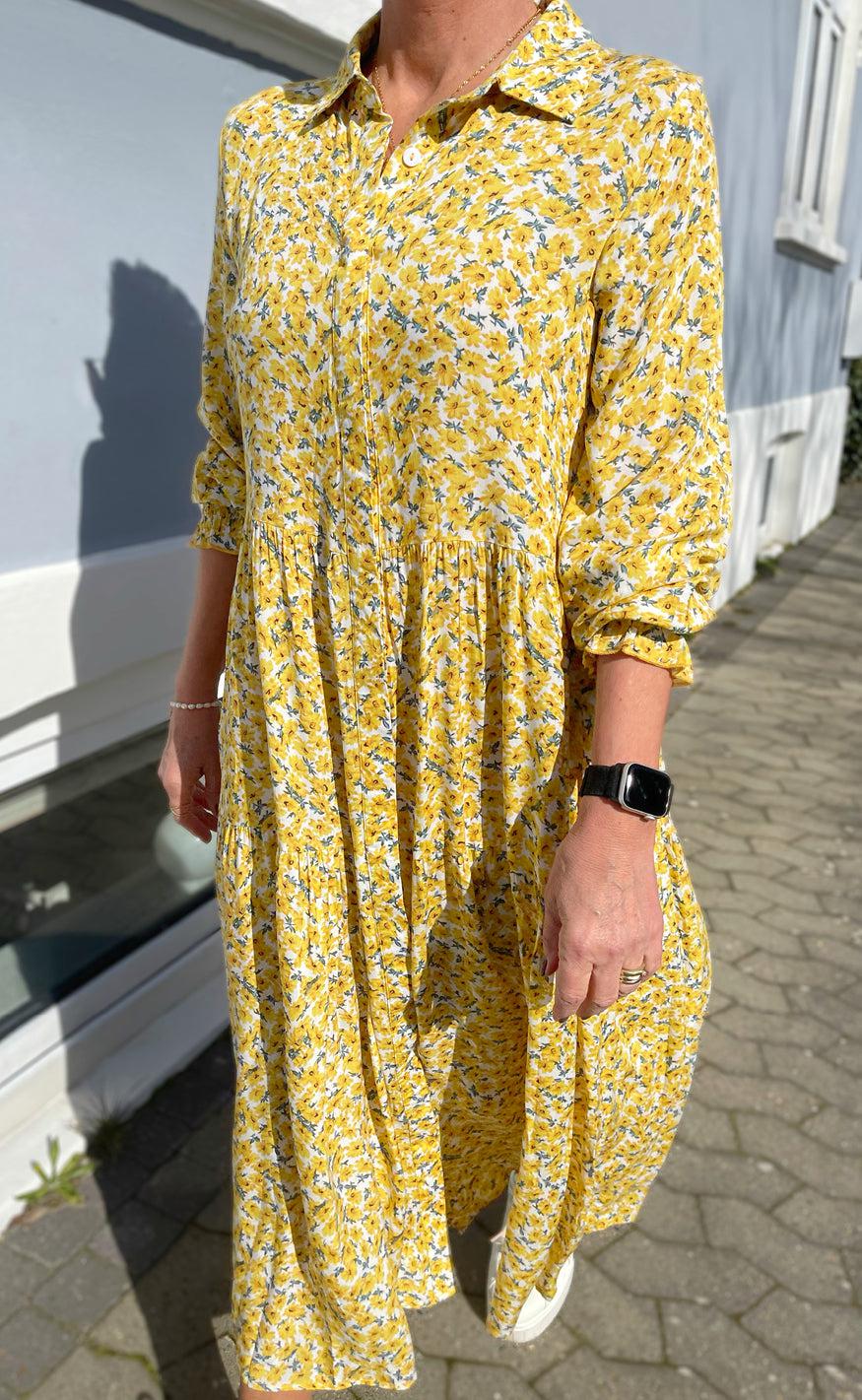Say INA Copenhagen Kjole - Anna - Yellow Flower