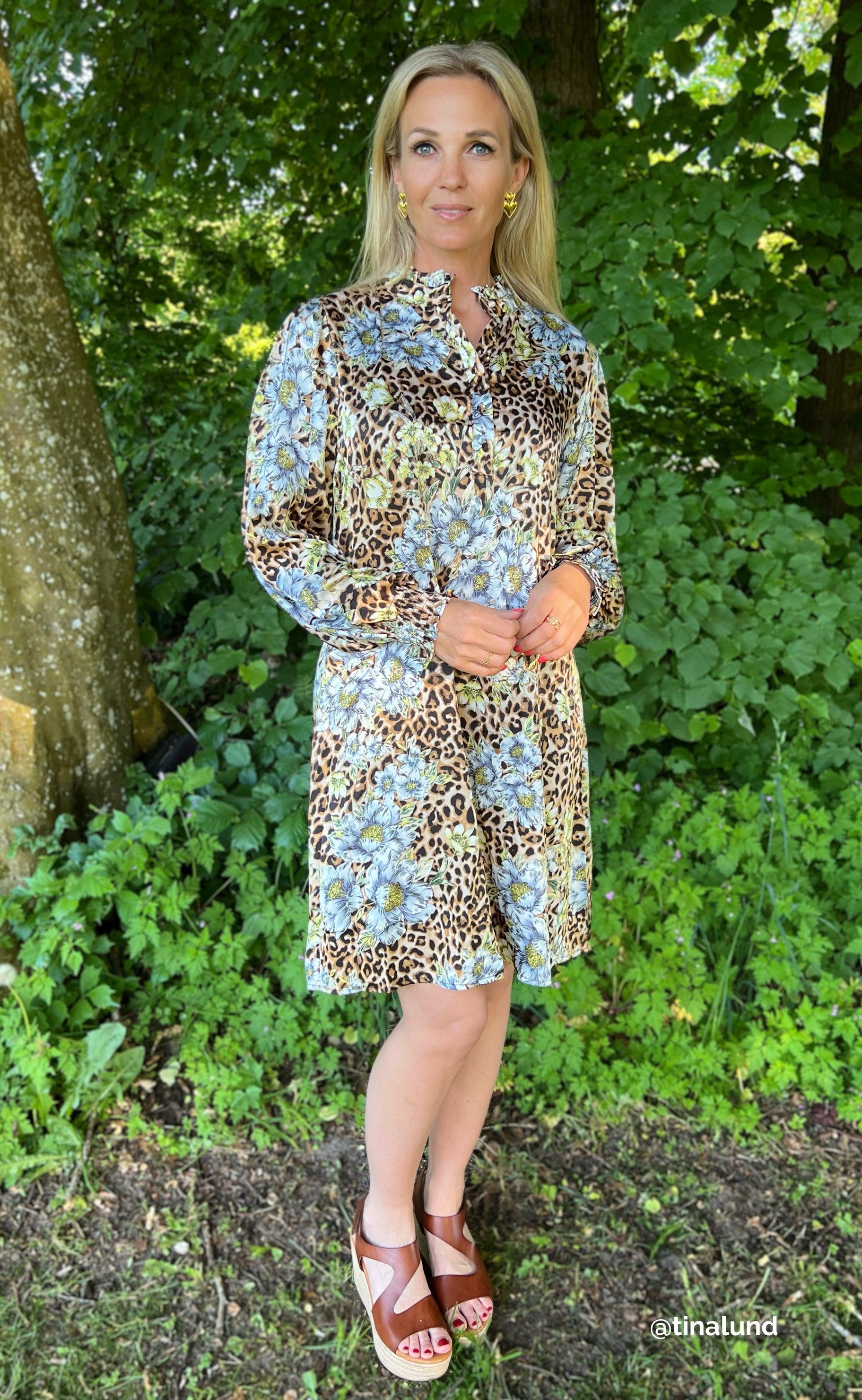 Say INA Copenhagen Kjole - Augusta - Leopard / Flower