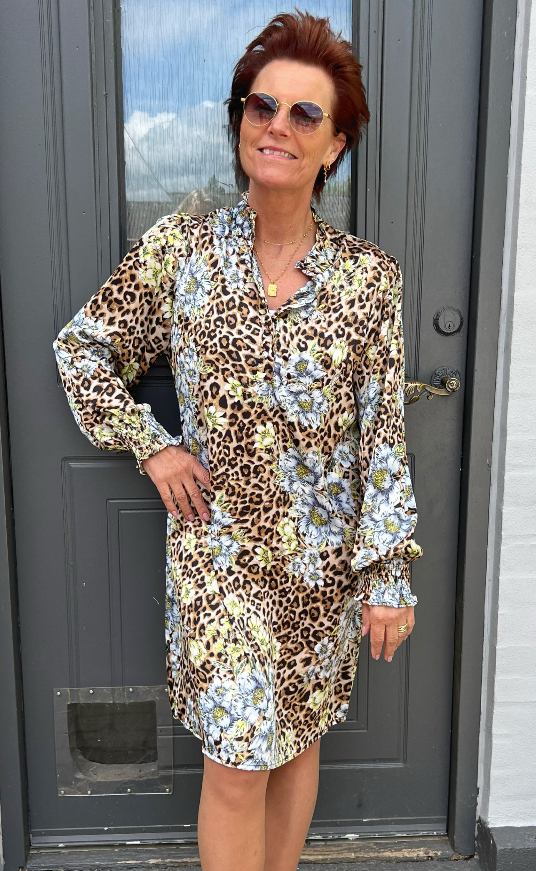 Say INA Copenhagen Kjole - Augusta - Leopard / Flower