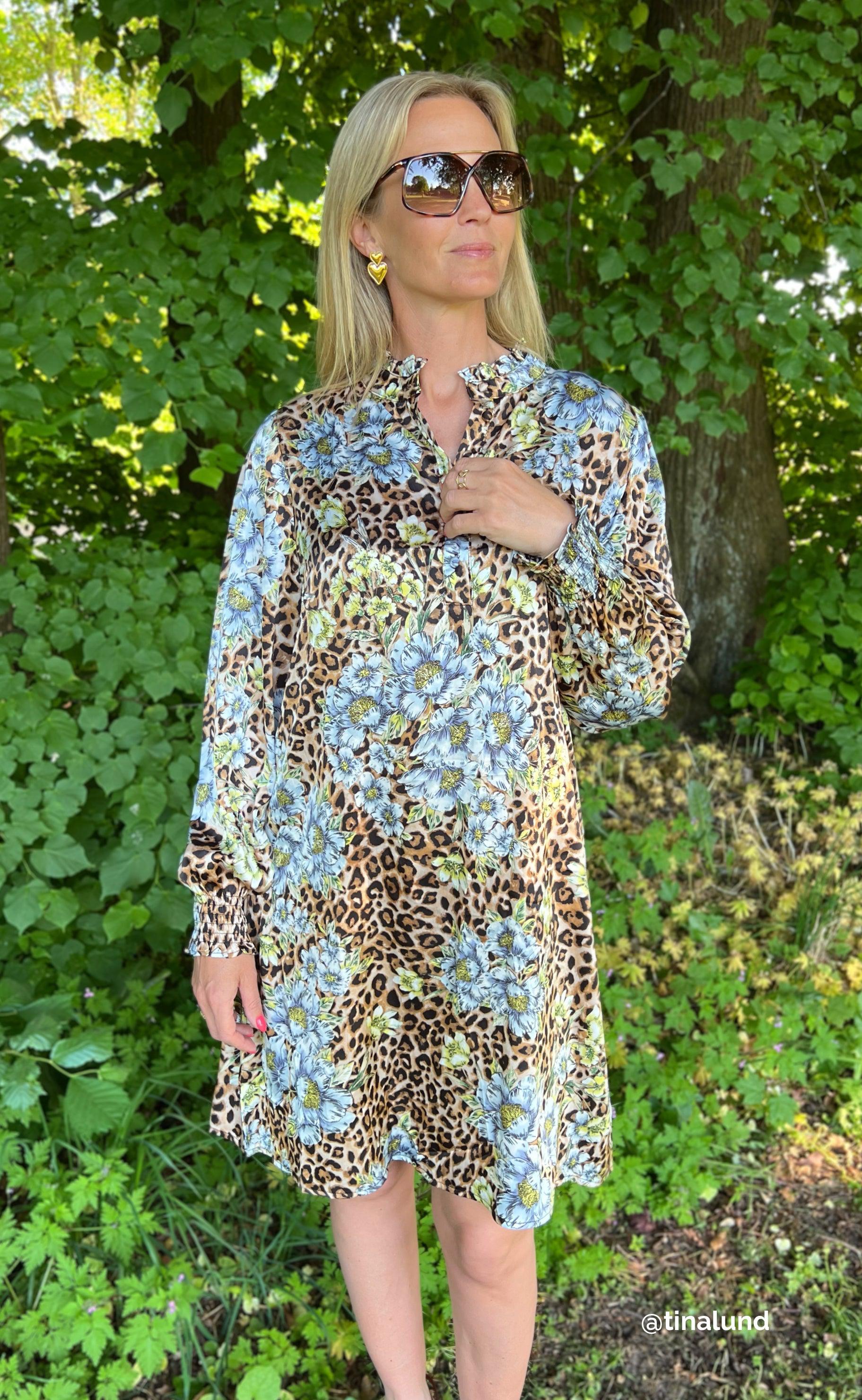 Say INA Copenhagen Kjole - Augusta - Leopard / Flower