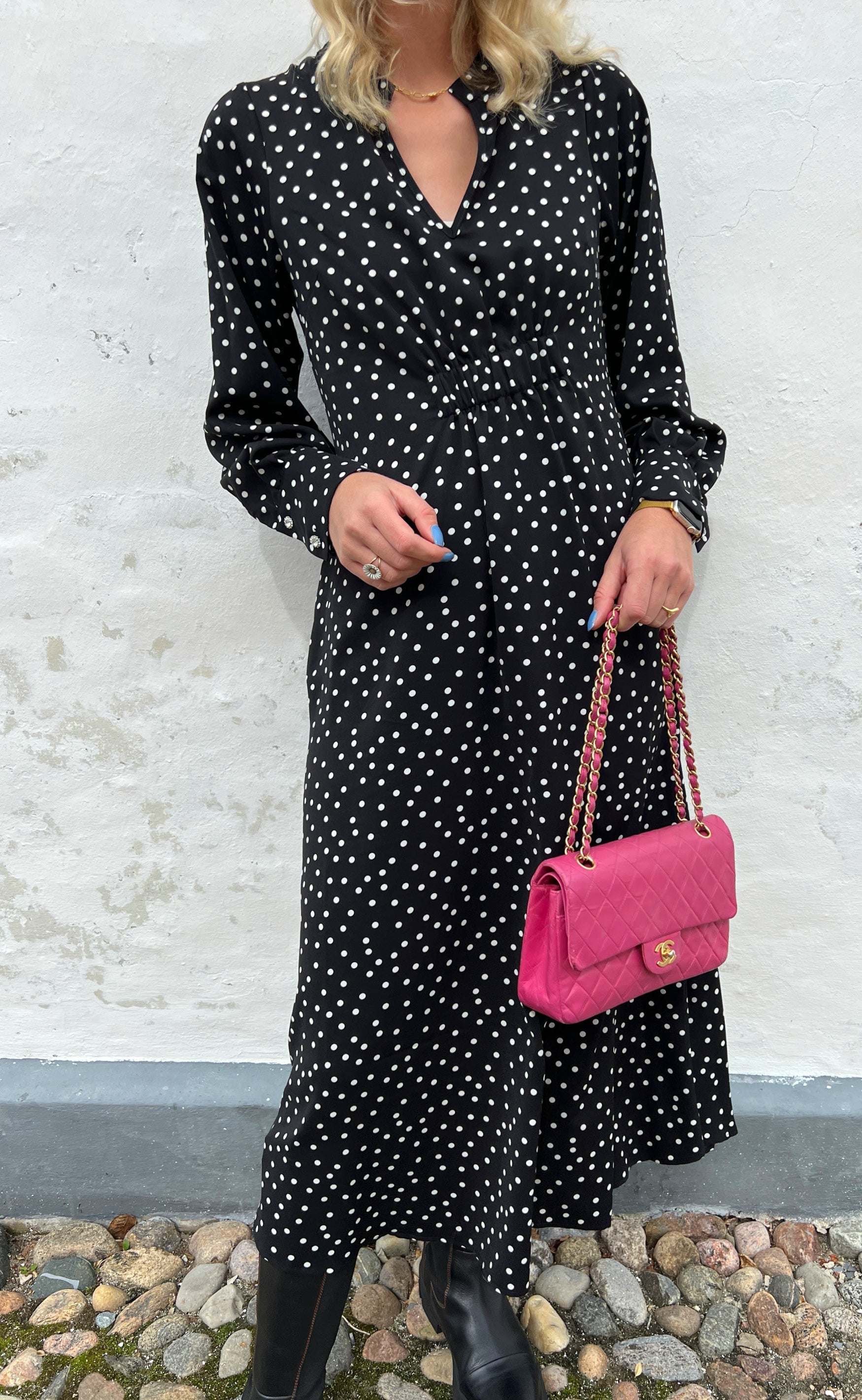 Say INA Copenhagen Kjole - Bella - Black W. Dots