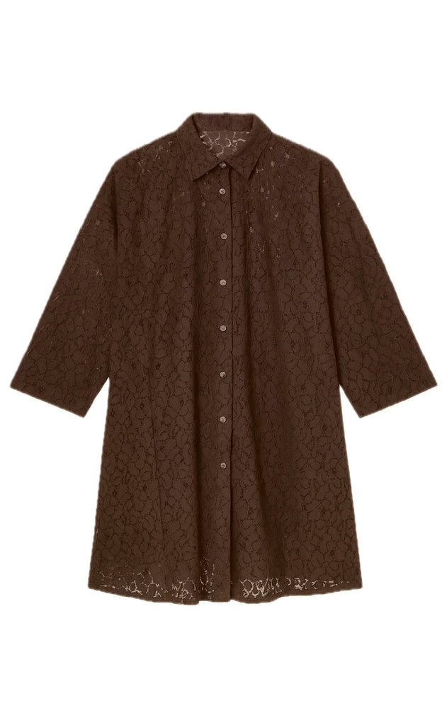Say INA Copenhagen Kjole - Belle Lace - Dark Brown