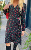 Say INA Copenhagen Kjole - Brina Wrap - Black W. Cherries
