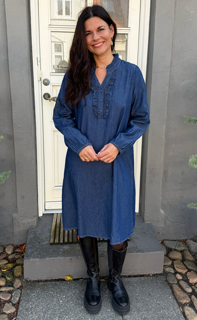 Say INA Copenhagen Kjole - Cami Denim - Denim Blue