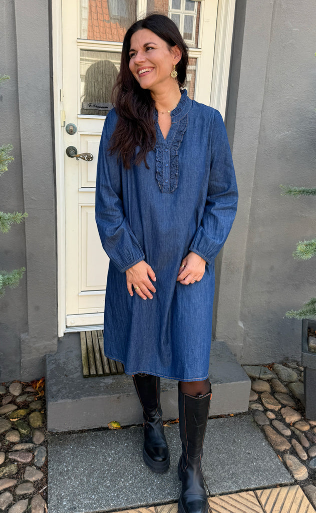 Say INA Copenhagen Kjole - Cami Denim - Denim Blue