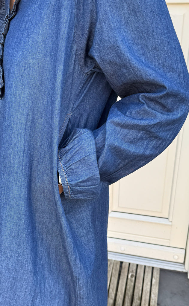 Say INA Copenhagen Kjole - Cami Denim - Denim Blue