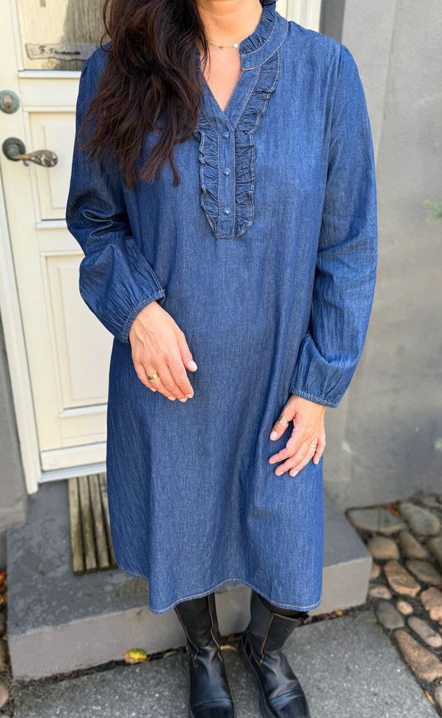 Say INA Copenhagen Kjole - Cami Denim - Denim Blue
