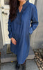 Say INA Copenhagen Kjole - Cami Denim - Denim Blue
