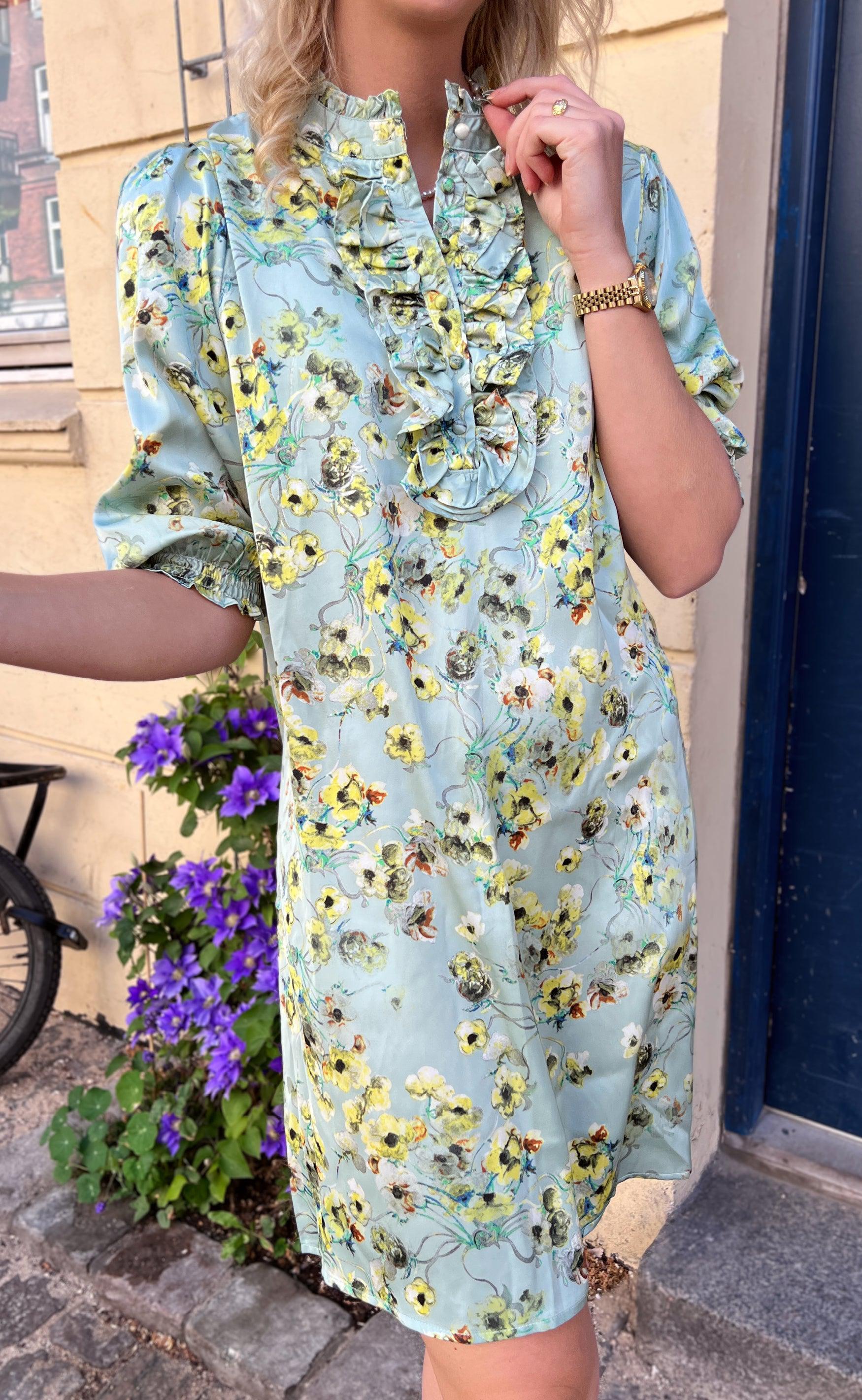 Say INA Copenhagen Kjole - Camilla - Green Summer