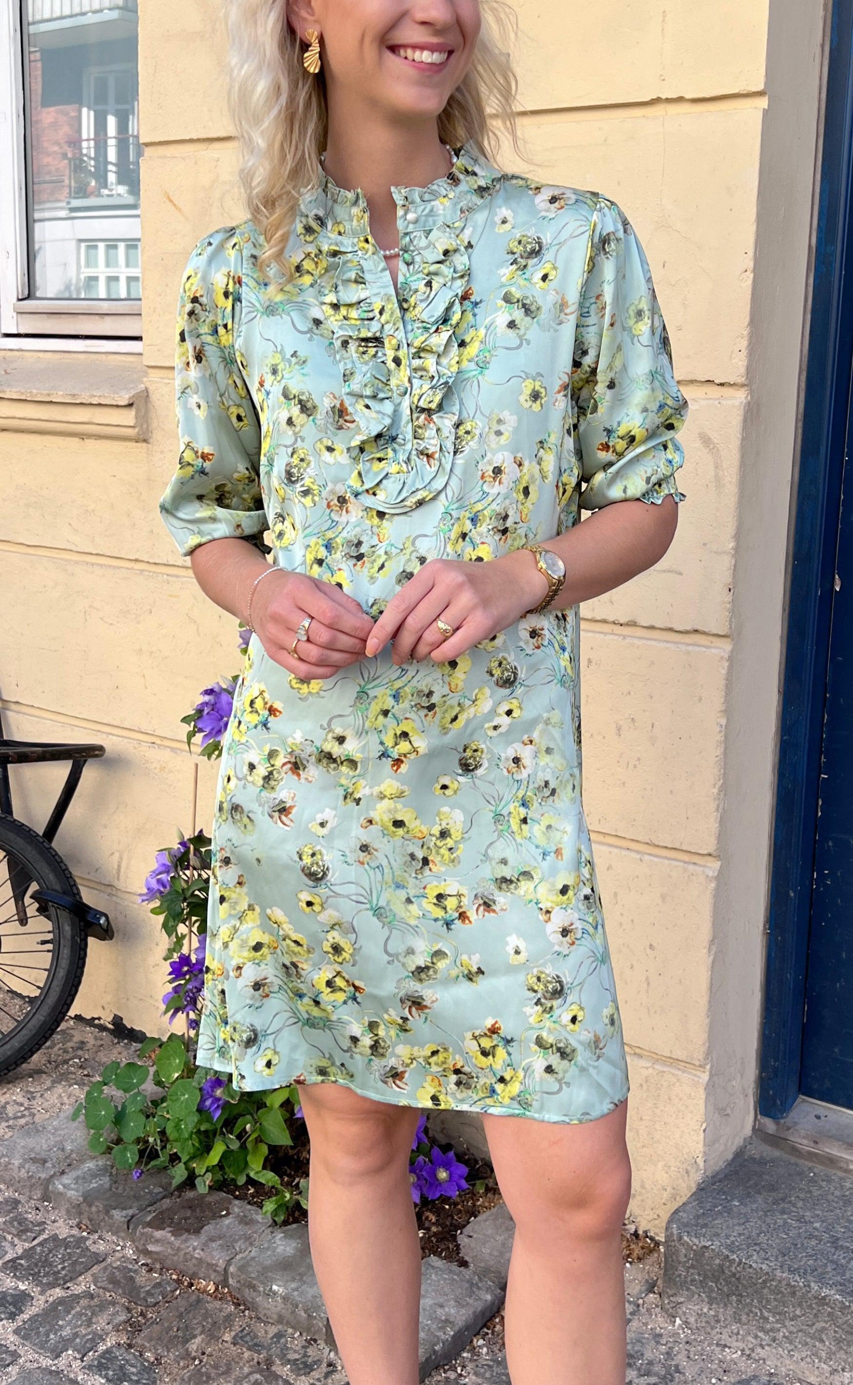 Say INA Copenhagen Kjole - Camilla - Green Summer
