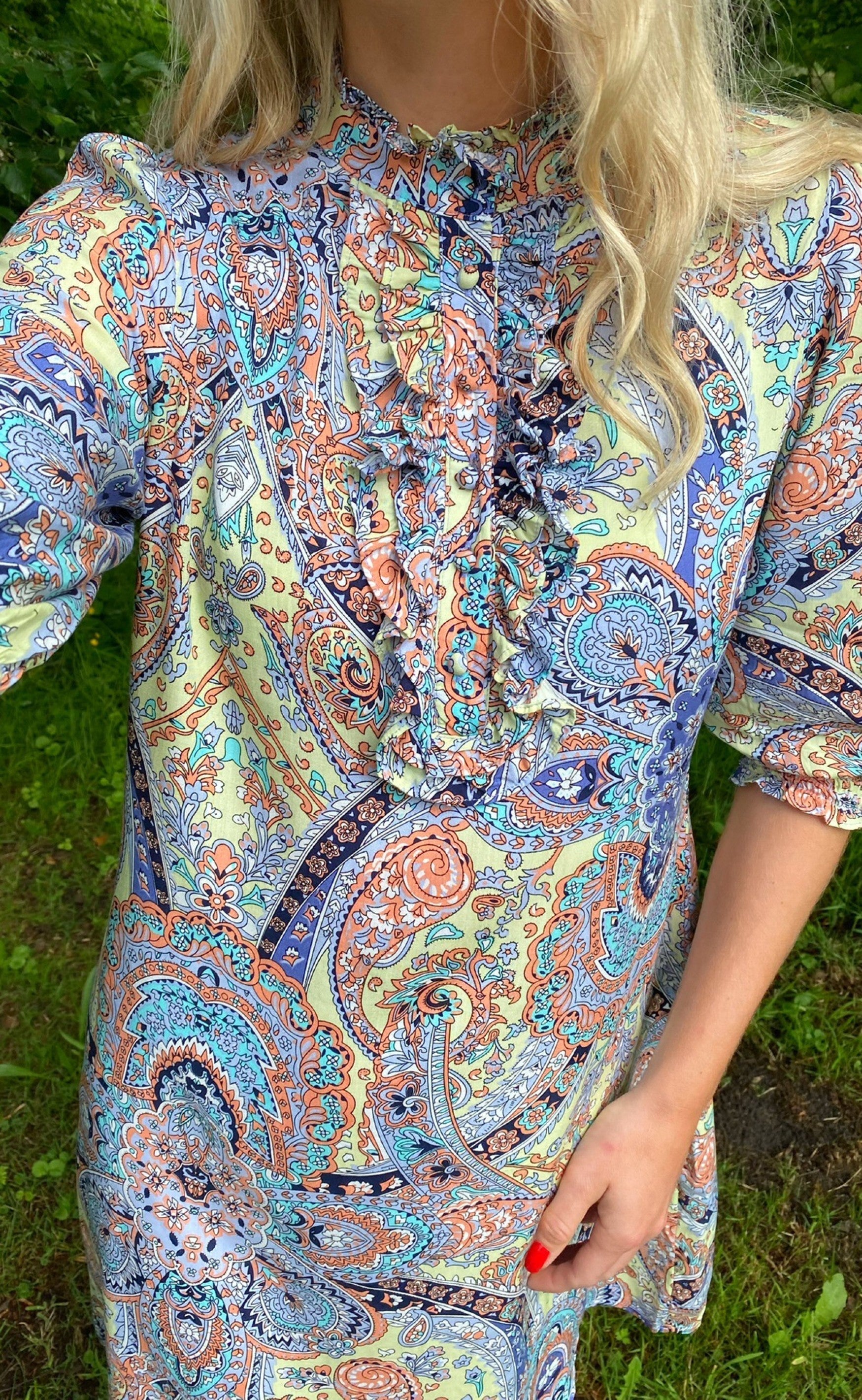 Say INA Copenhagen Kjole - Camilla - Purple Paisley