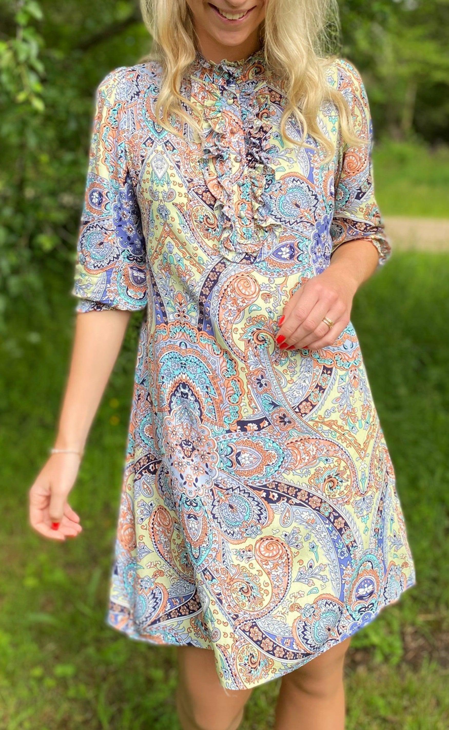 Say INA Copenhagen Kjole - Camilla - Purple Paisley