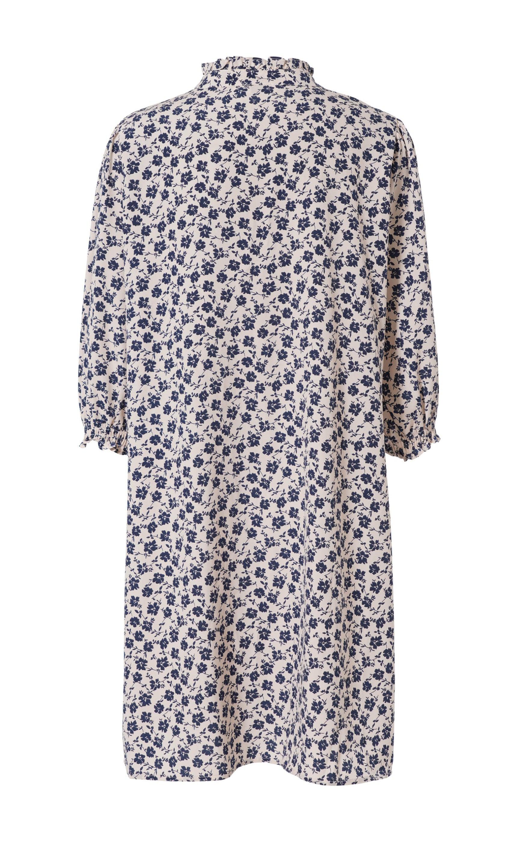 Say INA Copenhagen Kjole - Camilla - White/Blue Flower