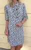 Say INA Copenhagen Kjole - Camilla - White/Blue Flower