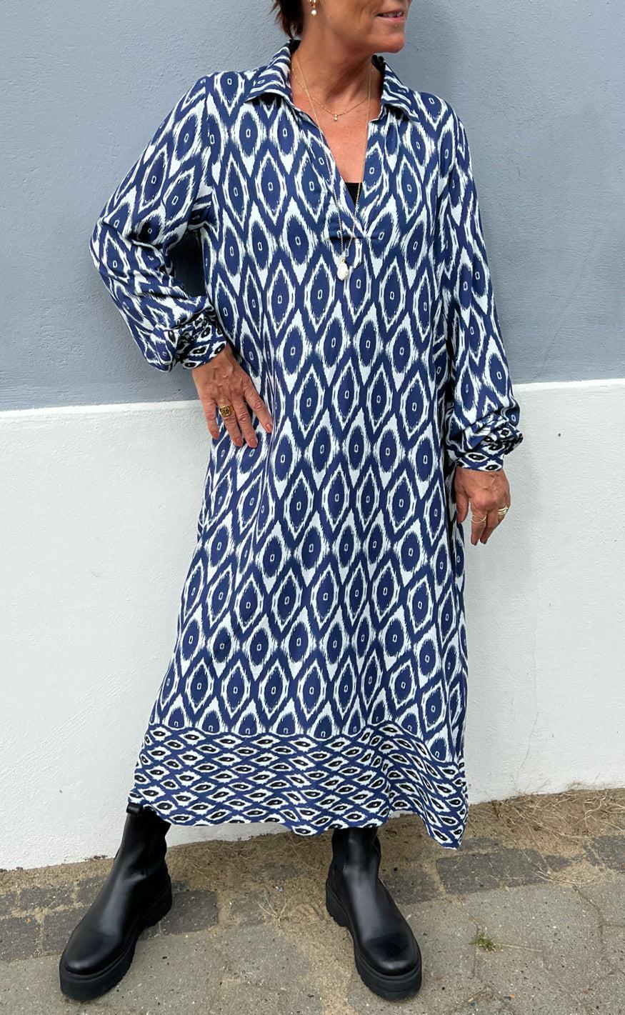 Say INA Copenhagen Kjole - Camma - Blue Printed