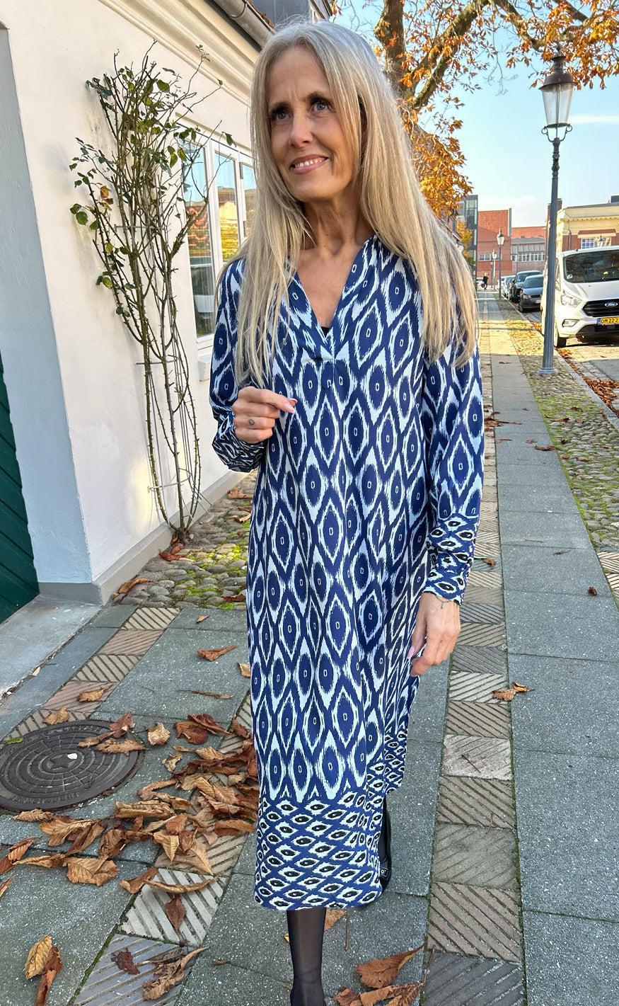 Say INA Copenhagen Kjole - Camma - Blue Printed