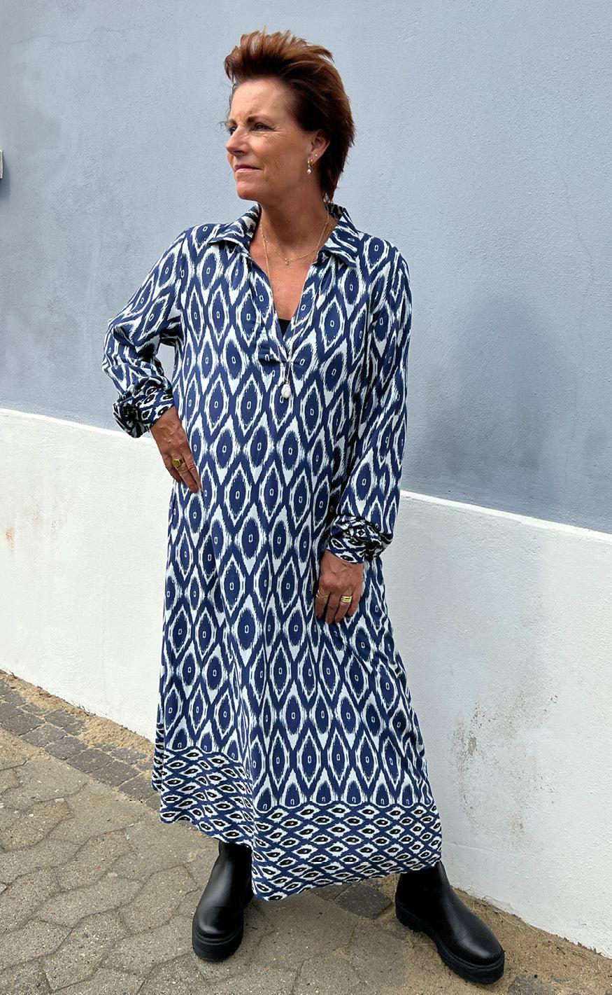 Say INA Copenhagen Kjole - Camma - Blue Printed