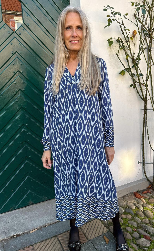 Say INA Copenhagen Kjole - Camma - Blue Printed