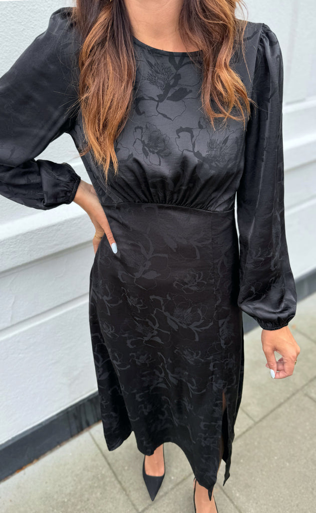 Say INA Copenhagen Kjole - Carolina - Black Flower