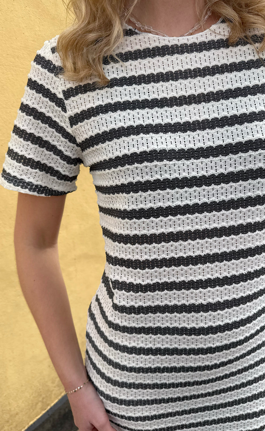 Say INA Copenhagen Kjole - Carolina Knit - Black Striped