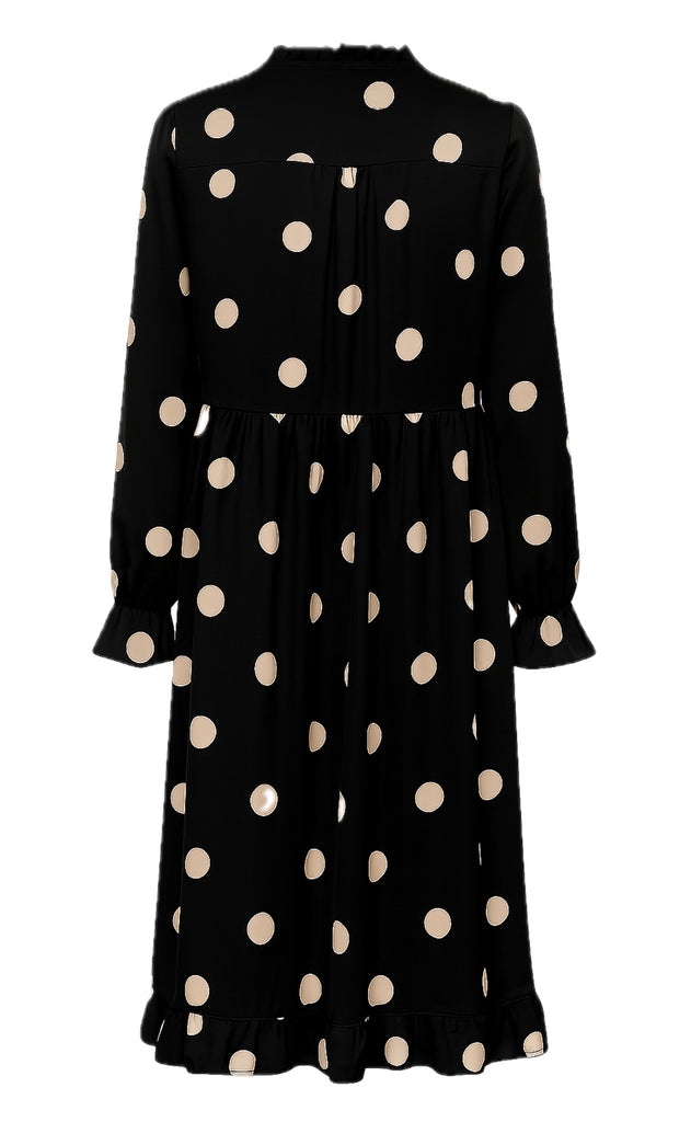 Say INA Copenhagen Kjole - Catja - Black W. Big Dots