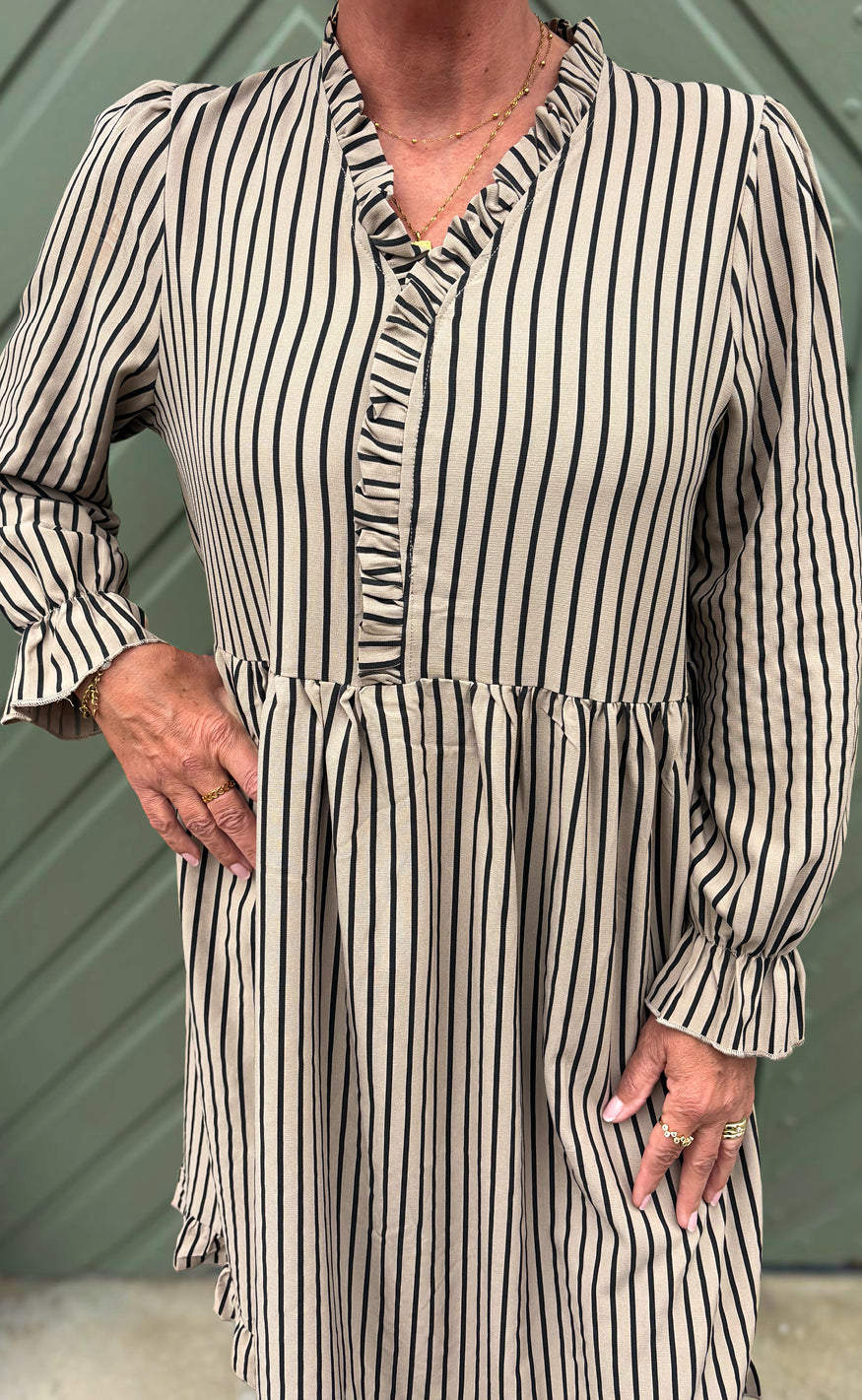 Say INA Copenhagen Kjole - Catja - Brown / Black Stripe