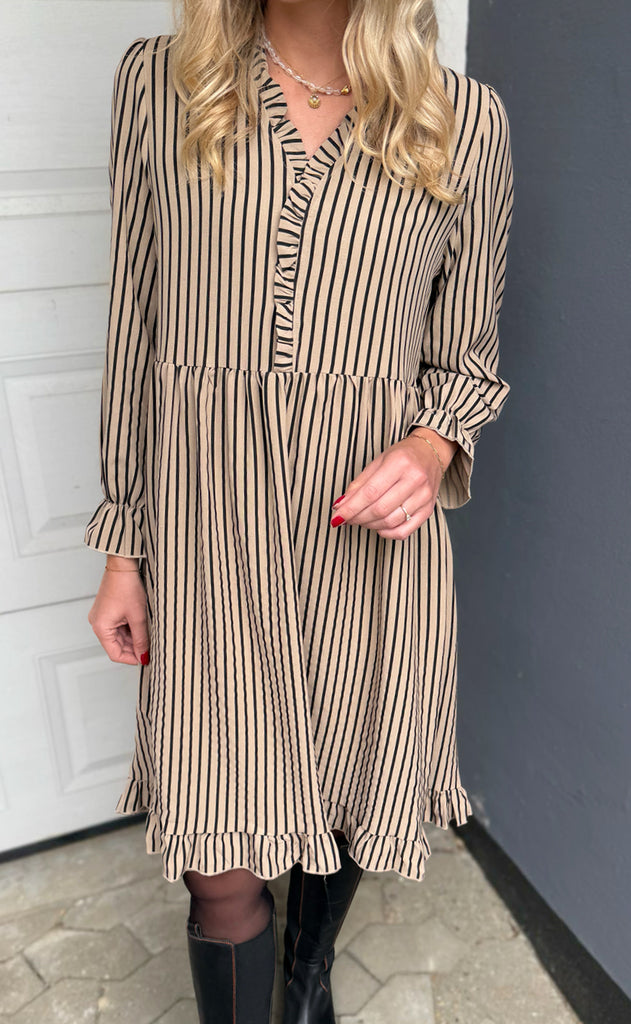 Say INA Copenhagen Kjole - Catja - Brown / Black Stripe