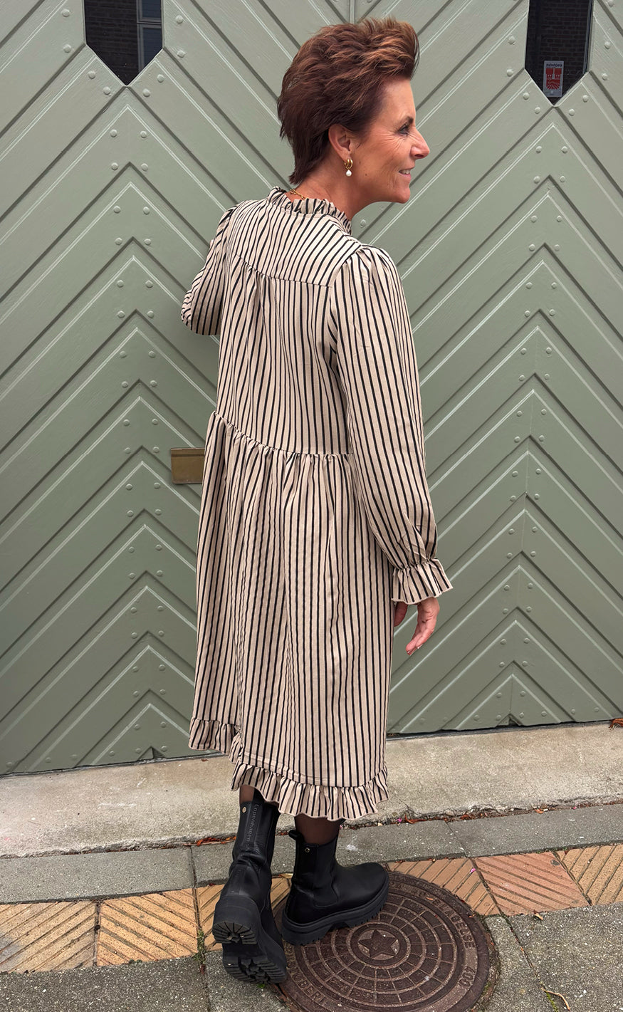 Say INA Copenhagen Kjole - Catja - Brown / Black Stripe