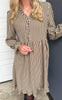 Say INA Copenhagen Kjole - Catja - Brown / Black Stripe