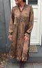 Say INA Copenhagen Kjole - Catja - Brown Flowers