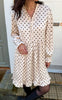 Say INA Copenhagen Kjole - Catja Short - Beige Dots