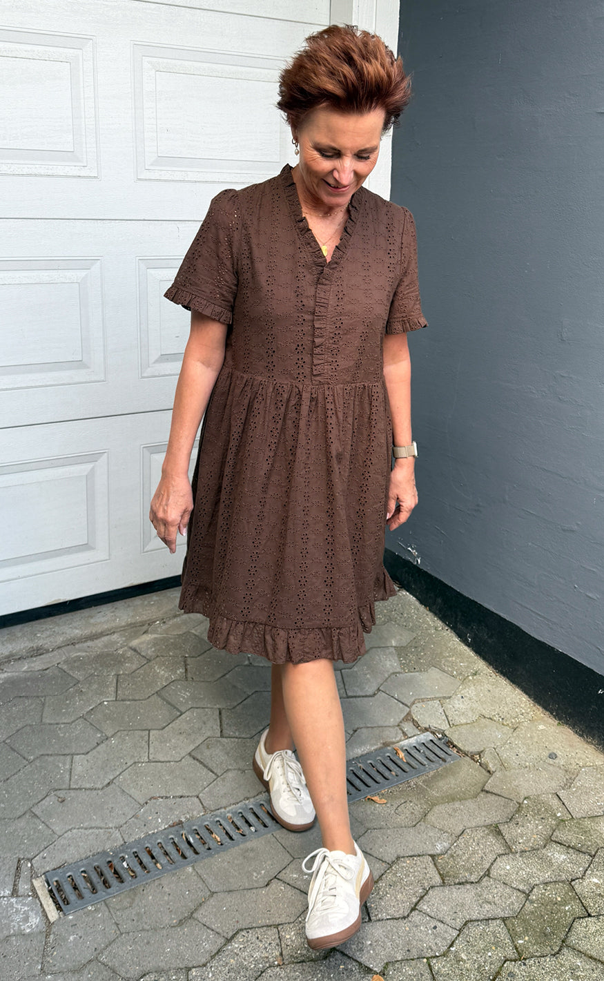 Say INA Copenhagen Kjole - Catja Summer - Mocca Broderie Anglaise