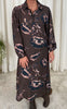 Say INA Copenhagen Kjole - Celeste LS - Dark Brown Flowers