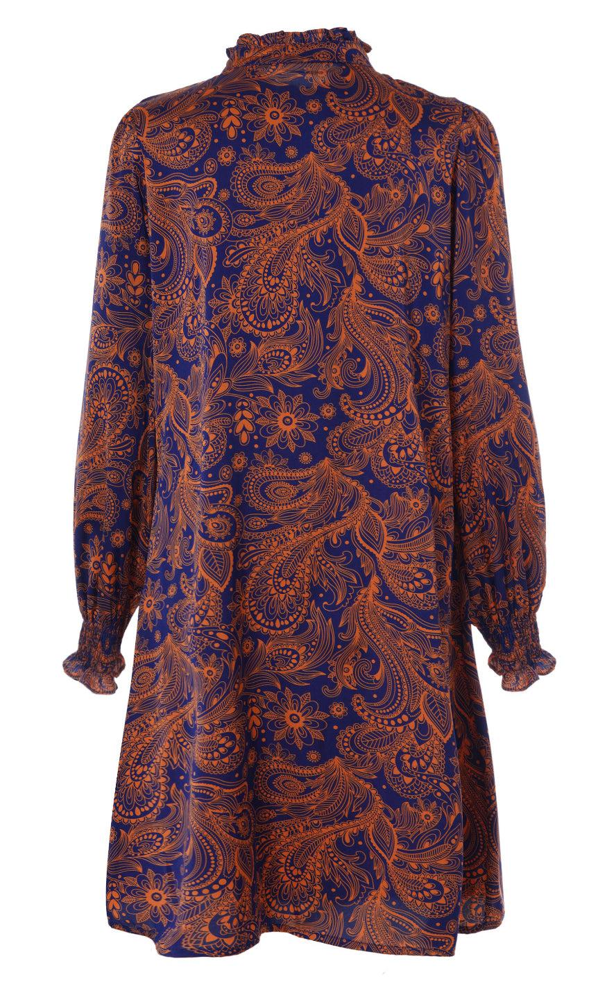 Say INA Copenhagen Kjole - Cilla - Navy/Orange