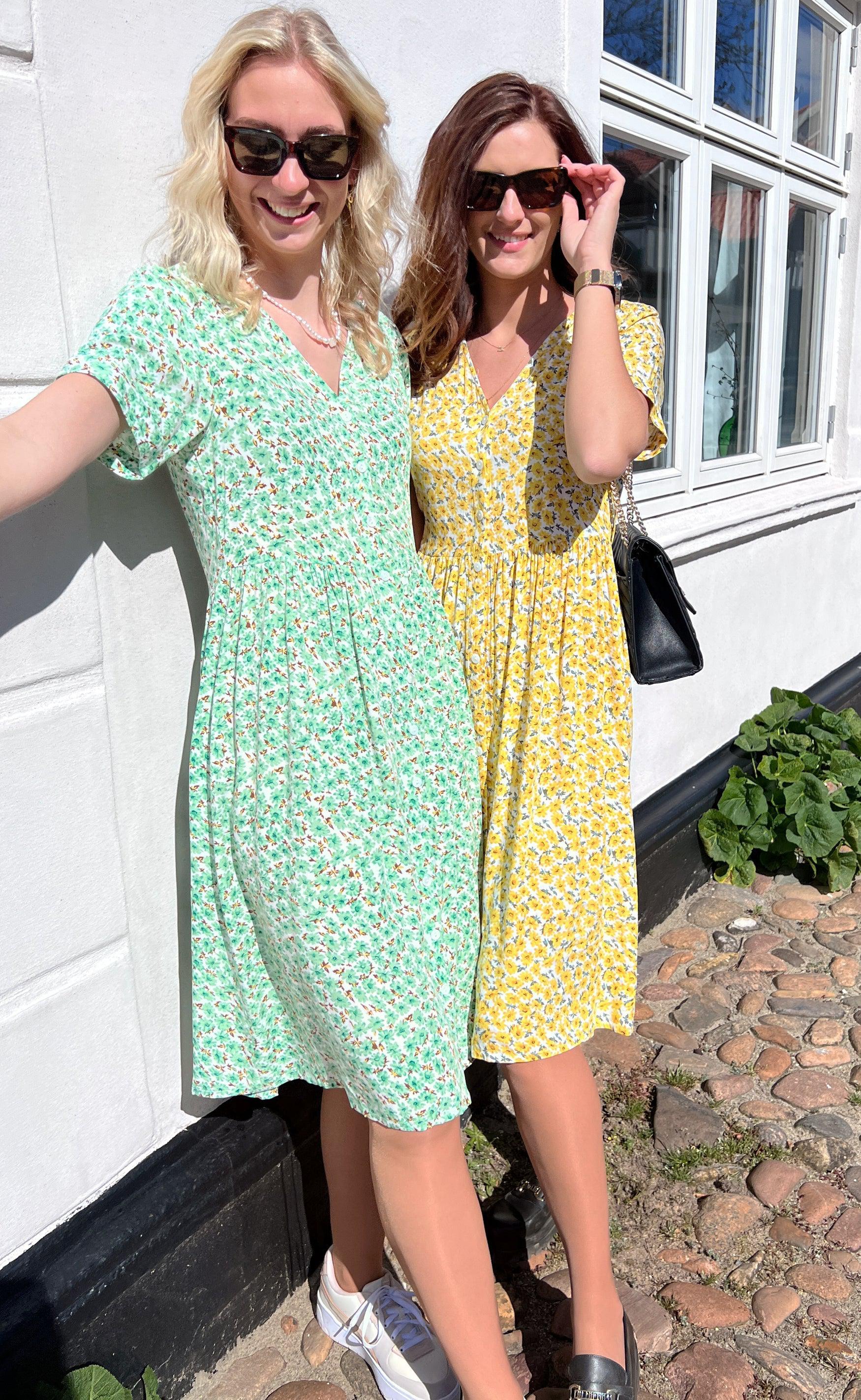 Say INA Copenhagen Kjole - Clara - Mint Green Flower