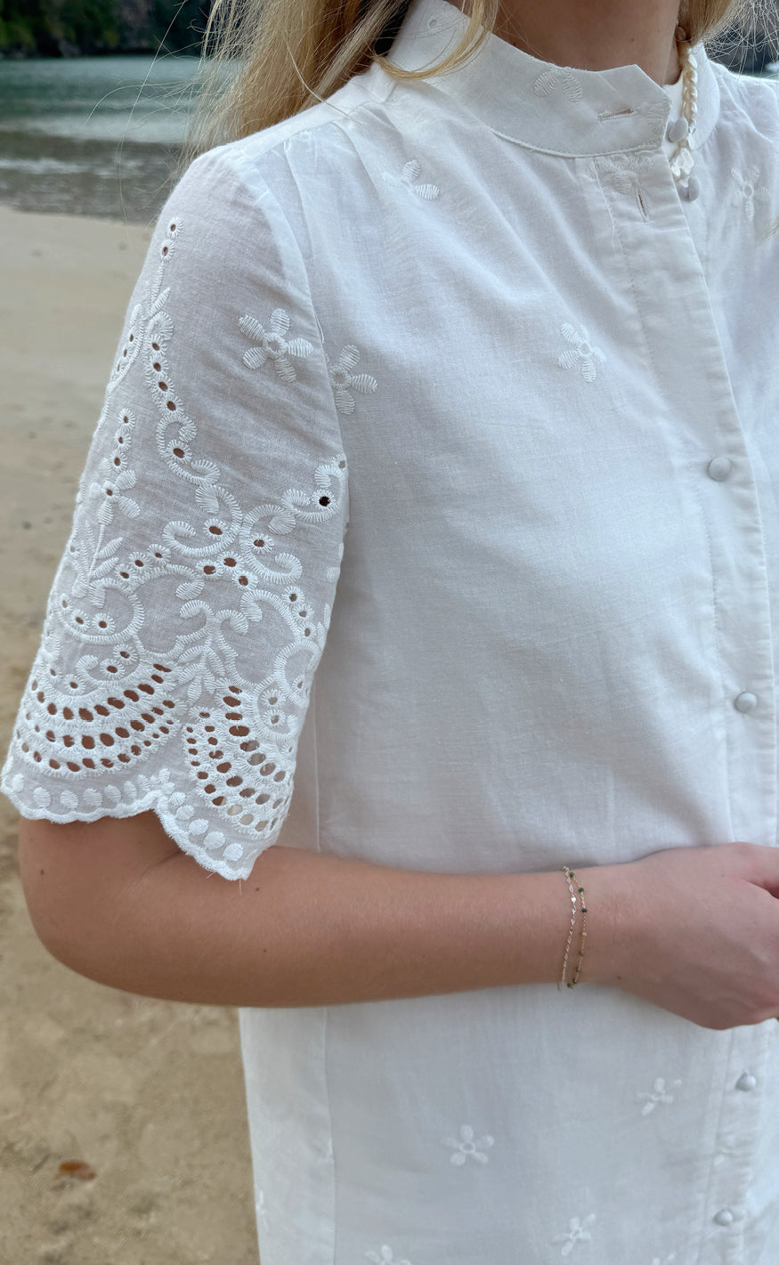 Say INA Copenhagen Kjole - Claudia - White Broderie Anglaise