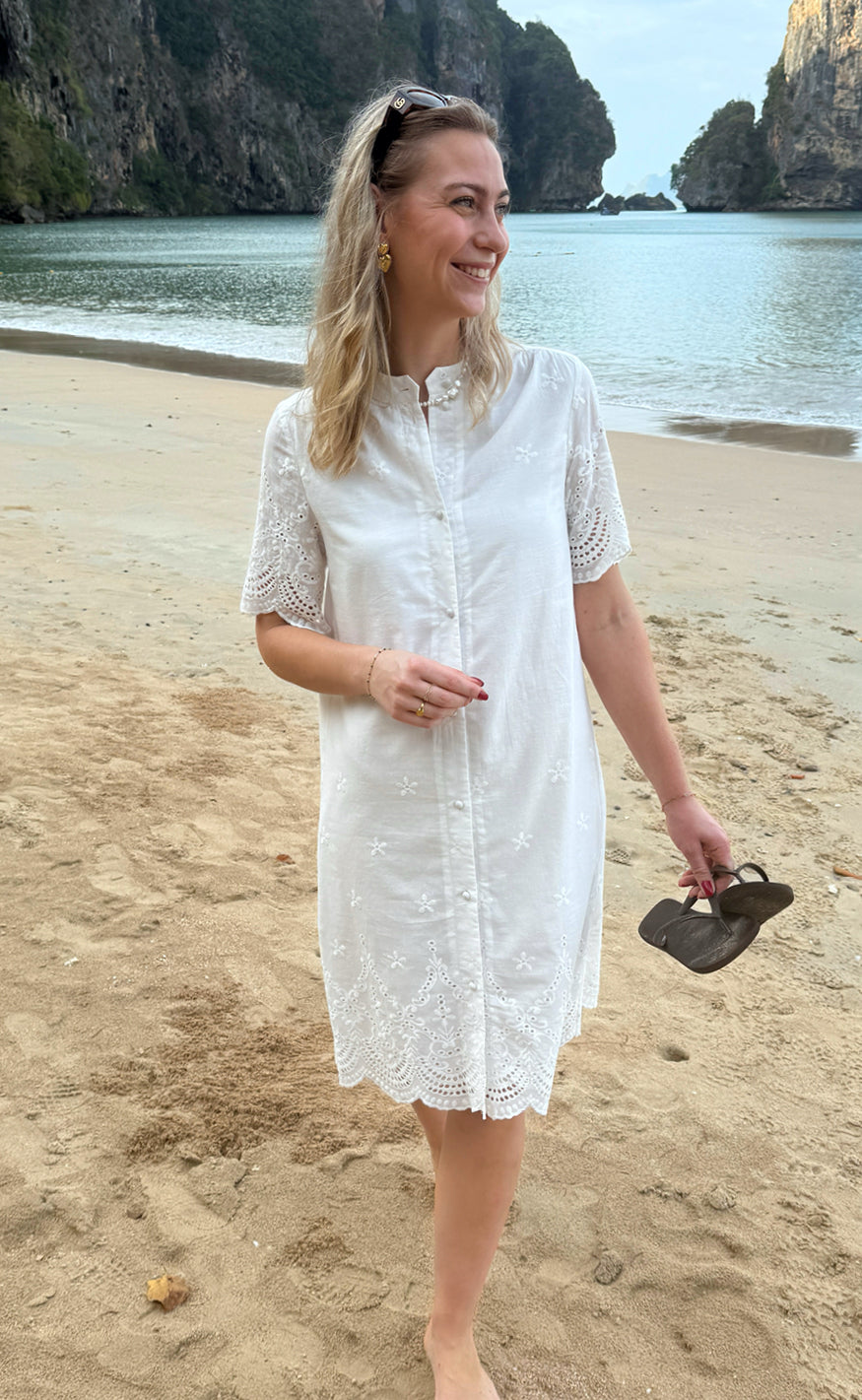 Say INA Copenhagen Kjole - Claudia - White Broderie Anglaise