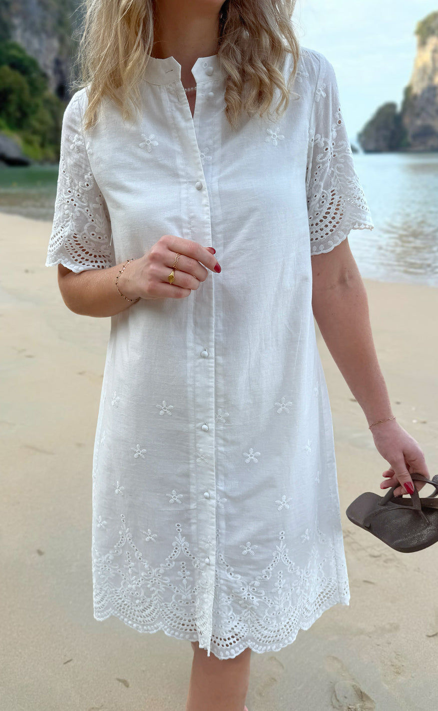 Say INA Copenhagen Kjole - Claudia - White Broderie Anglaise