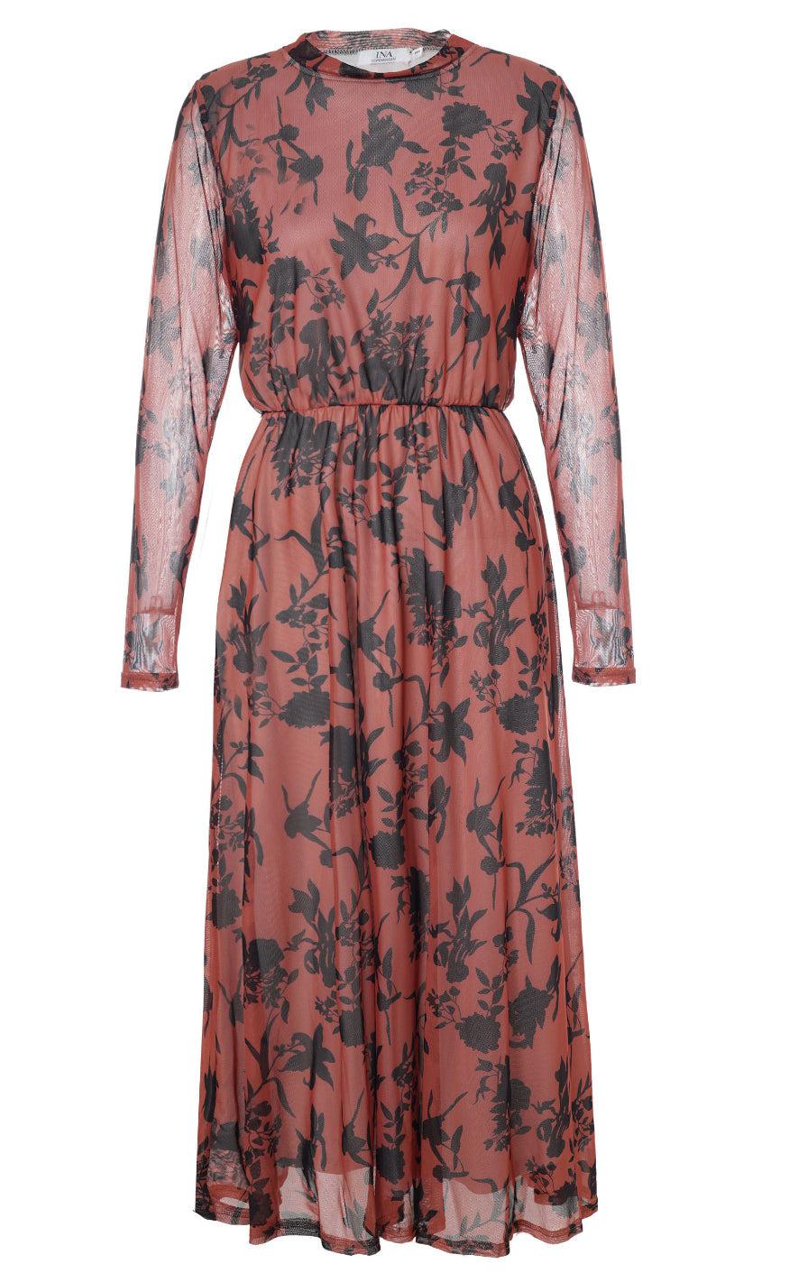 Say INA Copenhagen Kjole - Claura - Brown Leaf