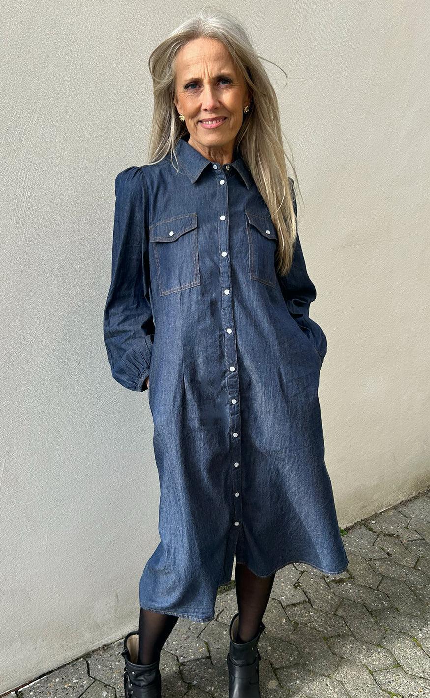 Say INA Copenhagen Kjole - Detia - Denim Blue