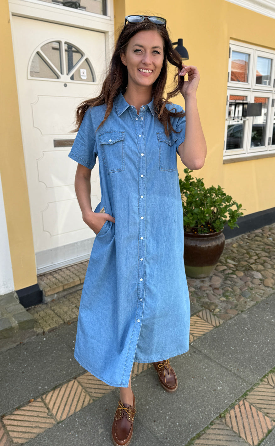 Say INA Copenhagen Kjole - Detia Summer - Light Blue Denim
