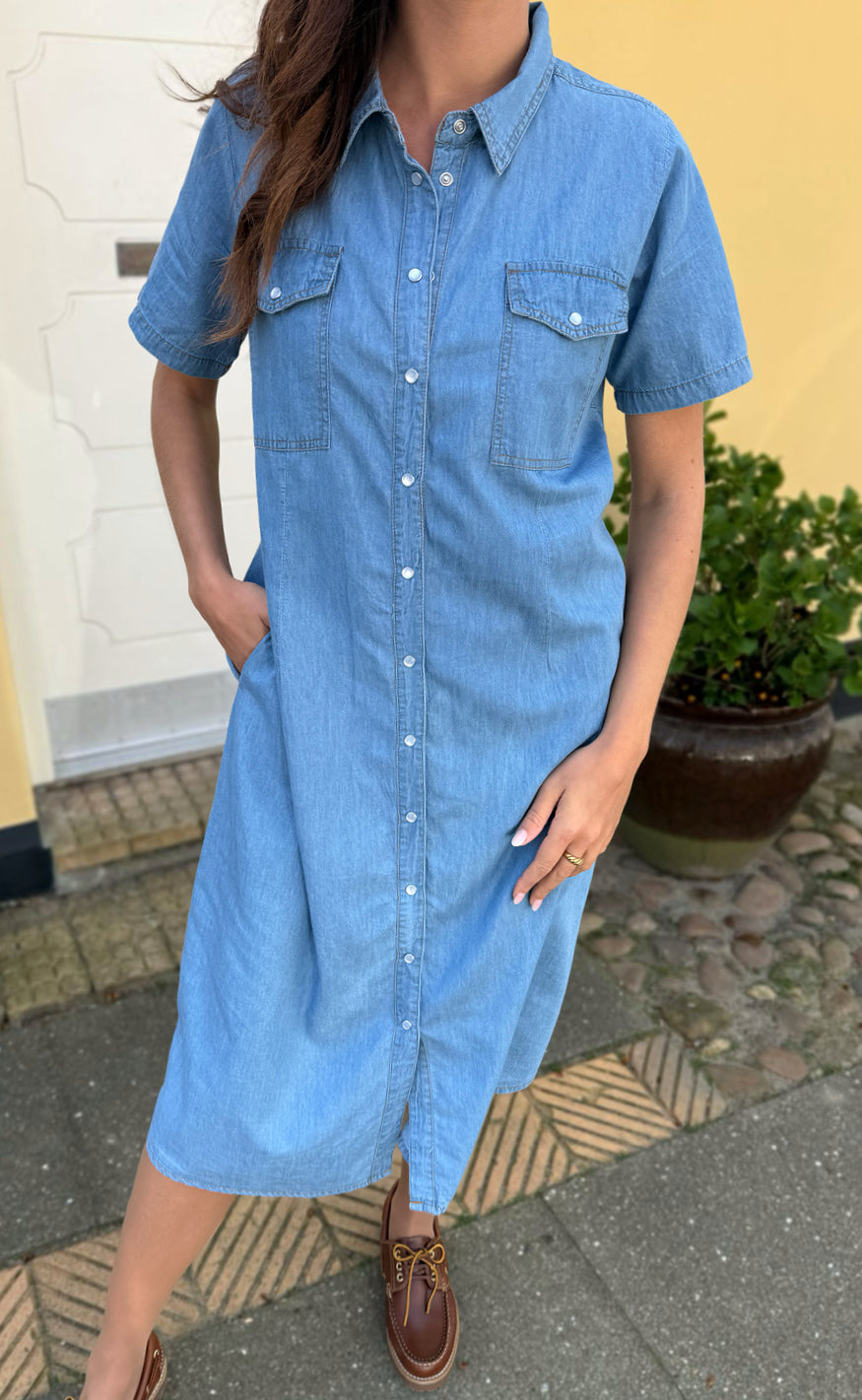 Say INA Copenhagen Kjole - Detia Summer - Light Blue Denim