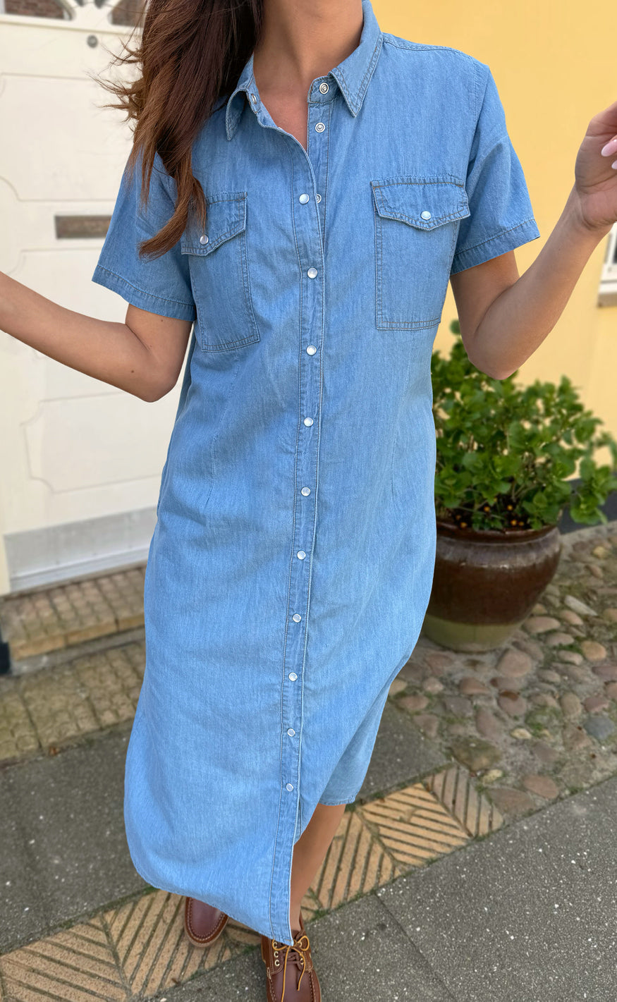 Say INA Copenhagen Kjole - Detia Summer - Light Blue Denim