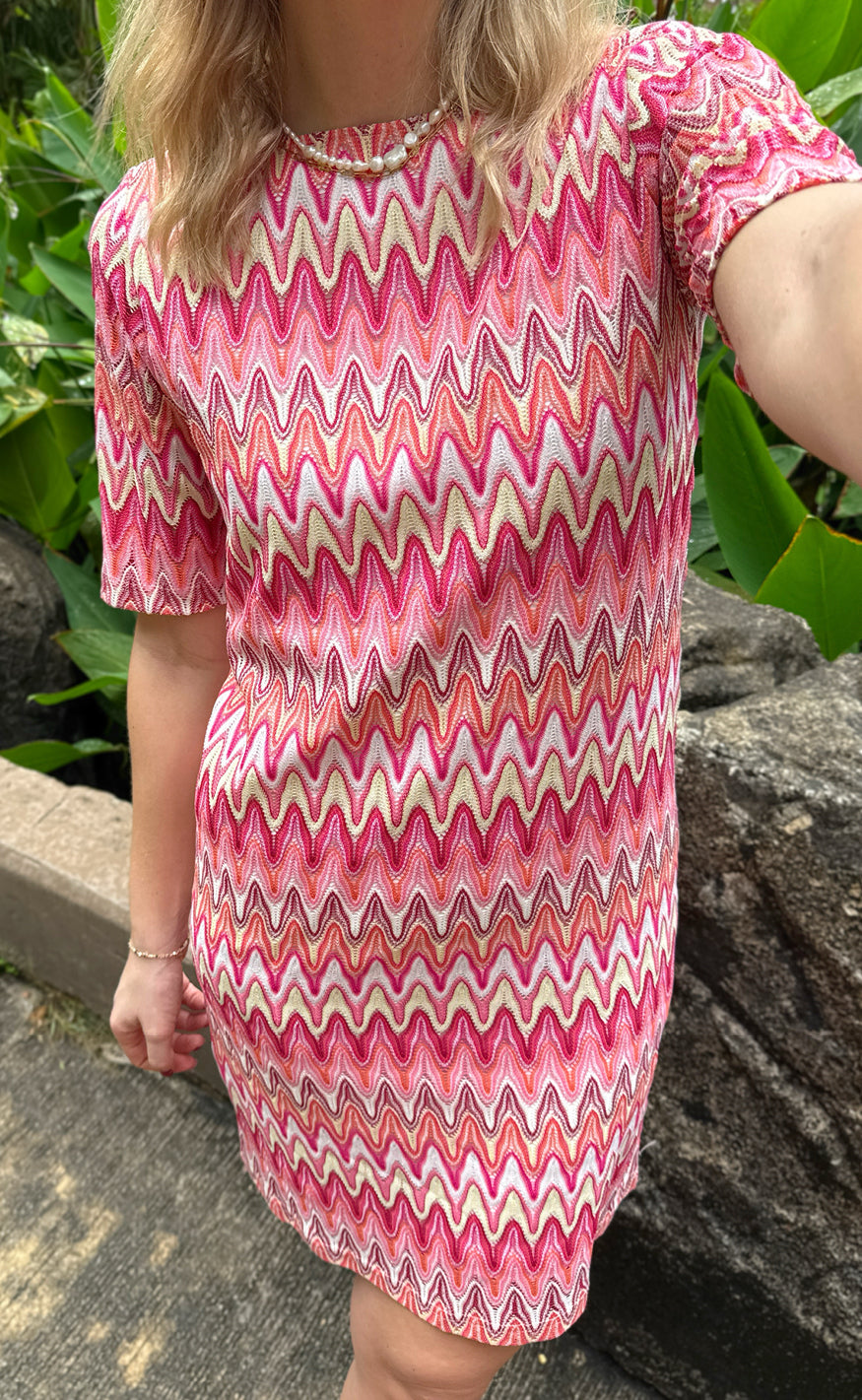 Say INA Copenhagen Kjole - Diana - Pink Zig Zag