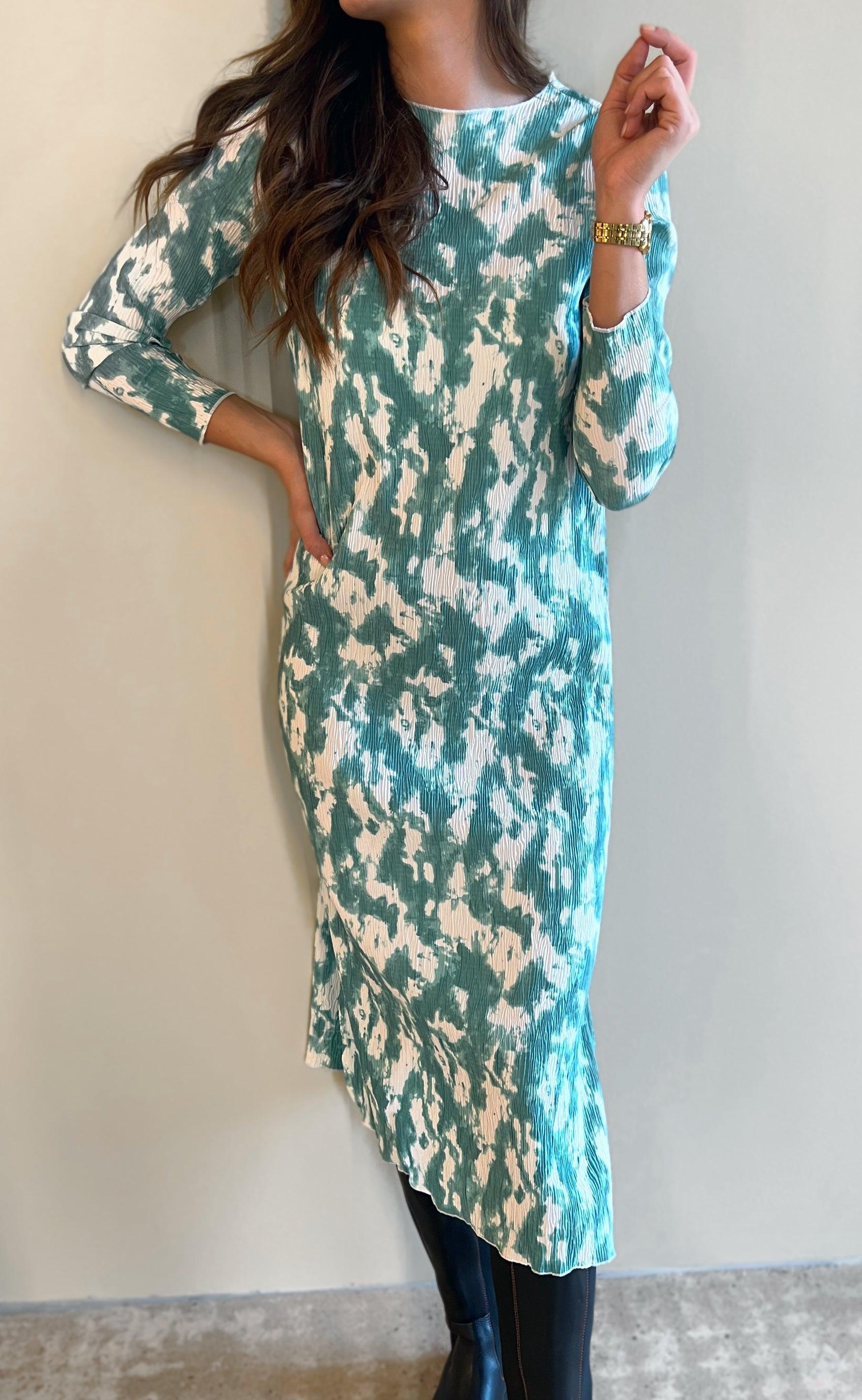 Say INA Copenhagen Kjole - Ditte - Green Tie Dye