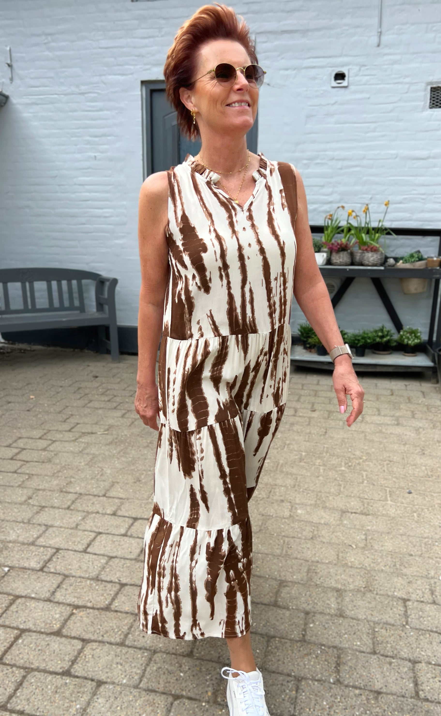 Say INA Copenhagen Kjole - Ella SL - Chocolate Tie Dye
