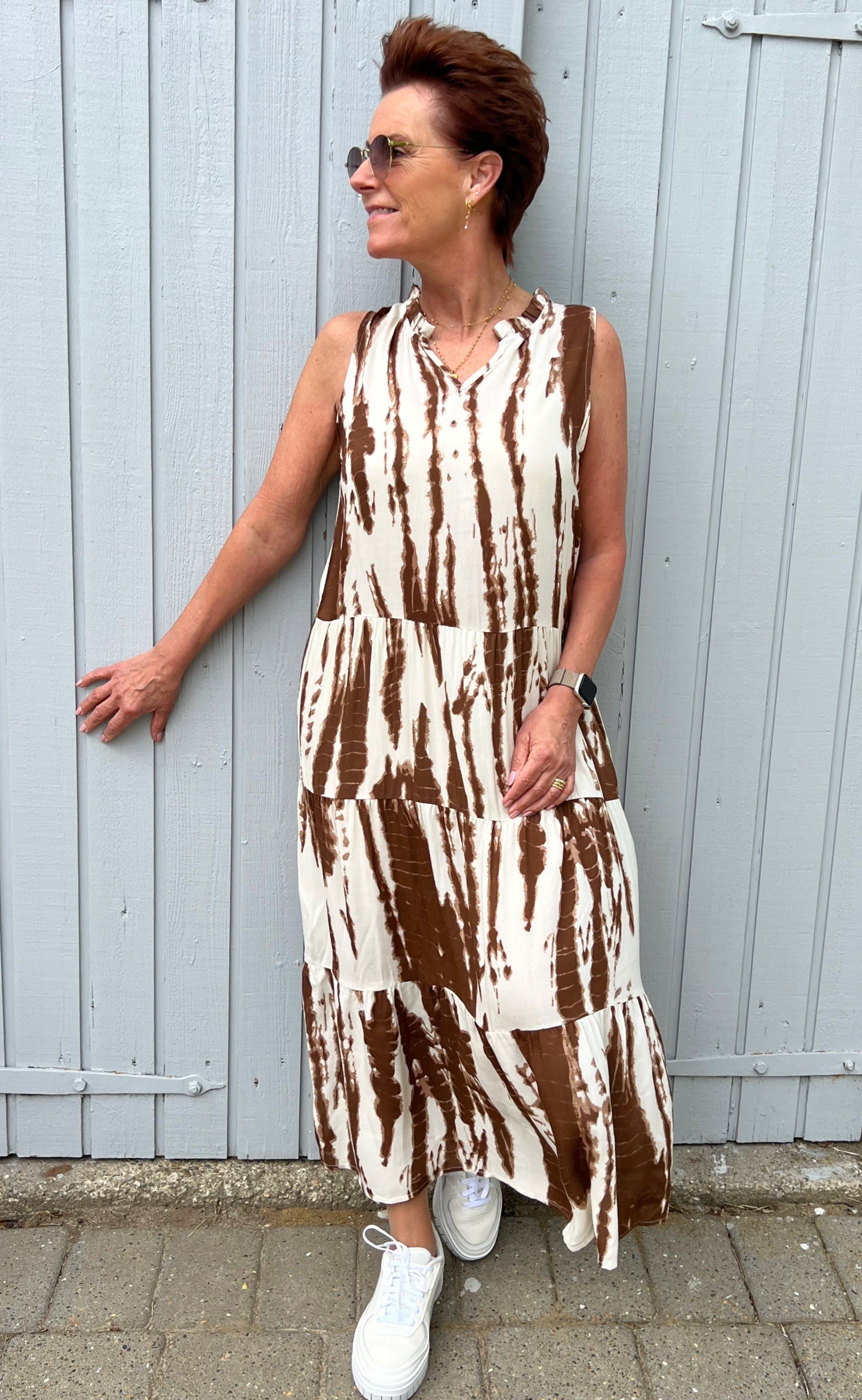 Say INA Copenhagen Kjole - Ella SL - Chocolate Tie Dye