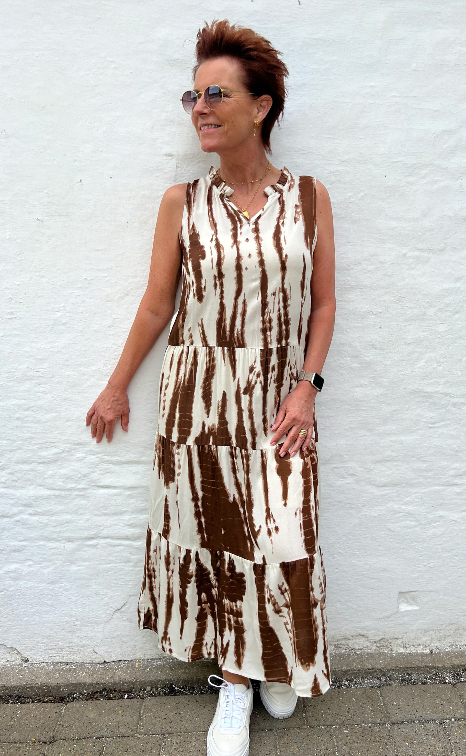 Say INA Copenhagen Kjole - Ella SL - Chocolate Tie Dye